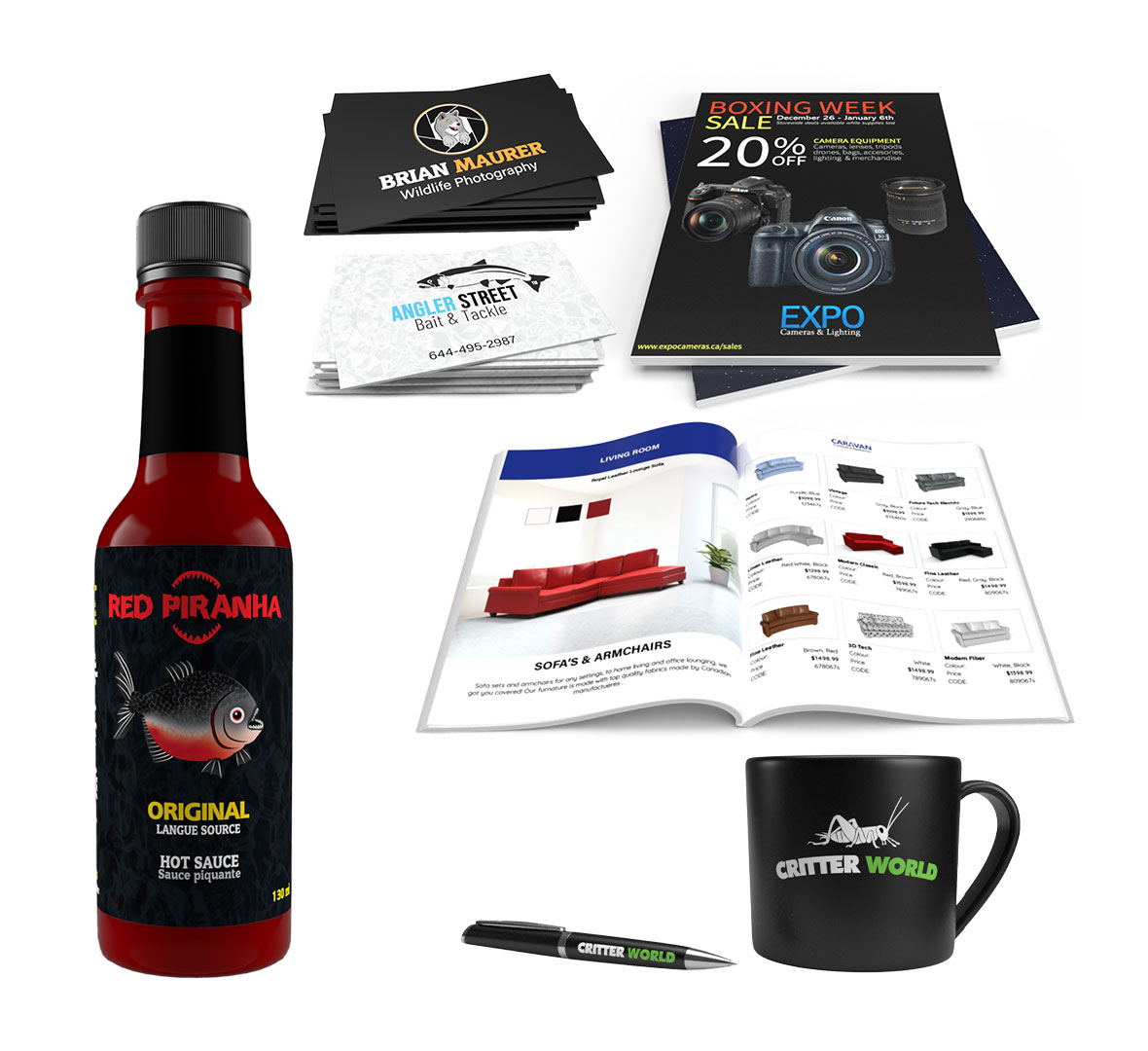 Sample portfolio work designed by Corey Strong